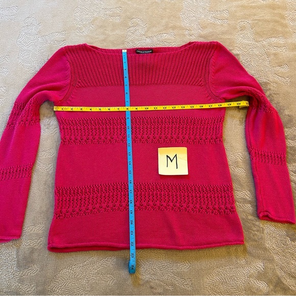 Chelsea & Theodore pink knit sweater Size M - Picture 6 of 6